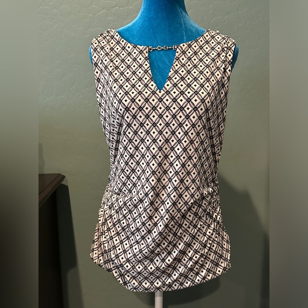 WHBM sleeveless blouse with metal detail